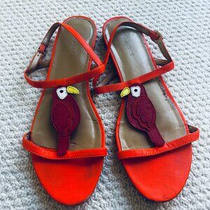 2/$30 Talbot Orange Parrot Sandals 10.5M
